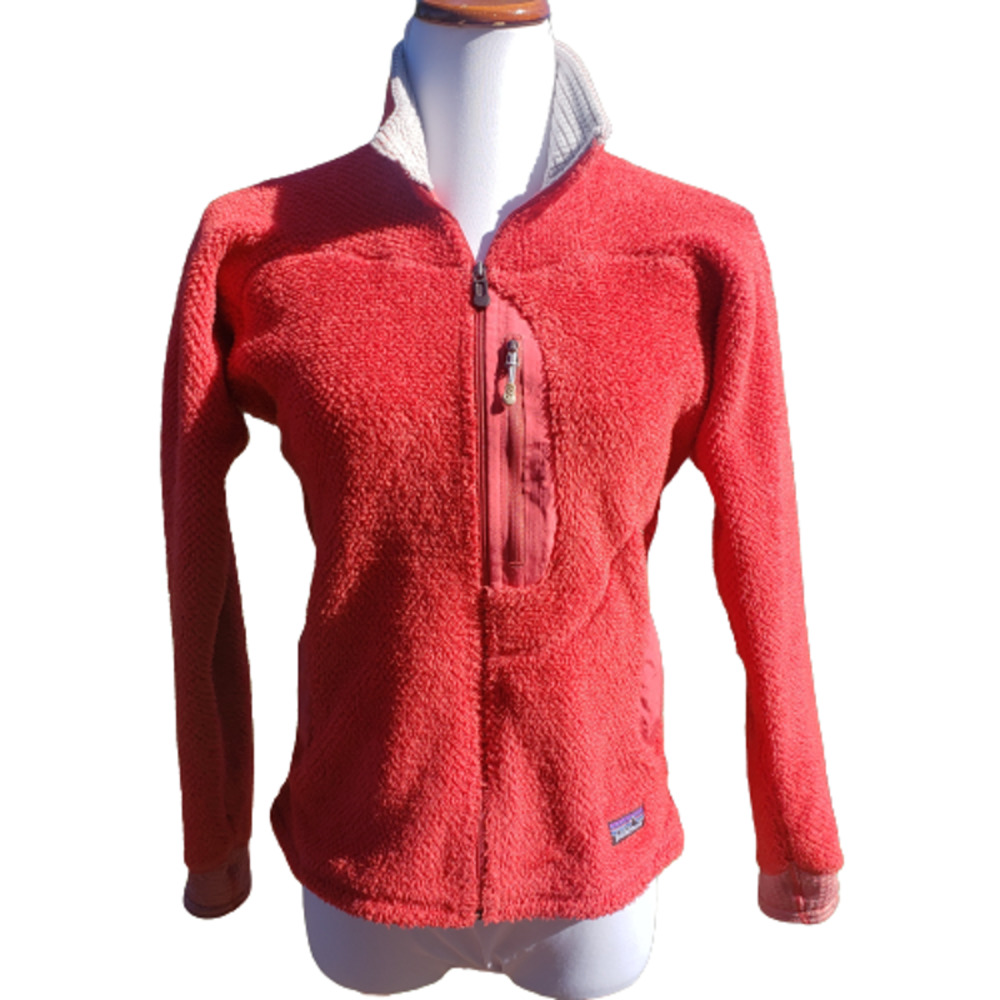 VINTAGE Jacket Red Fleece PATAGONIA R Regulator Full Zip Sz S